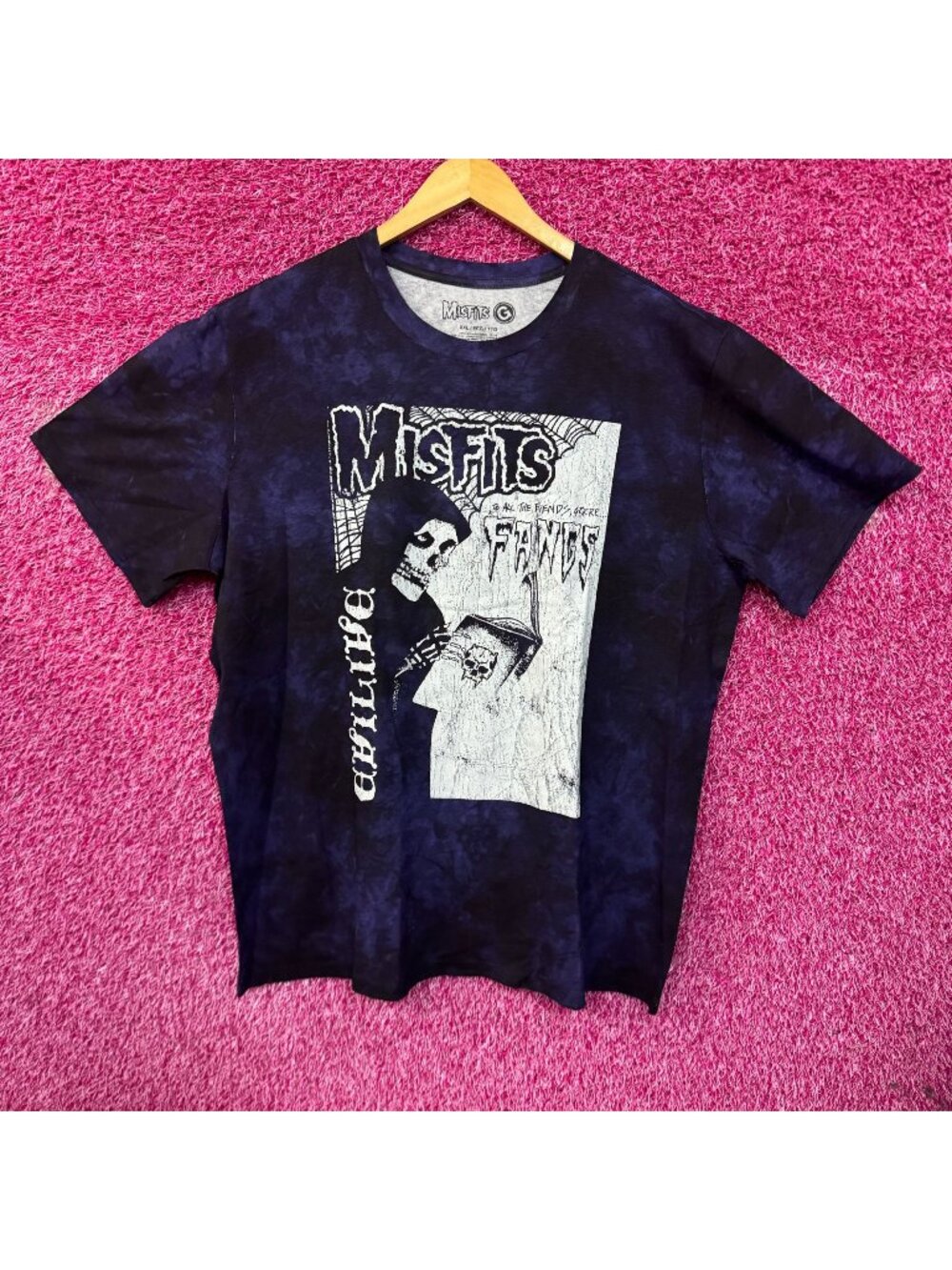 The Misfits Fangs Evil Live Horror Punk Band Tie Dye XXL